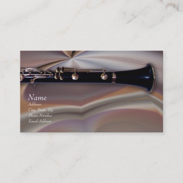 Clarinet and Business Card (Front)