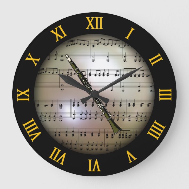 Clarinet ~ Background “The Musical Planet” * ~ Large Clock (Front)