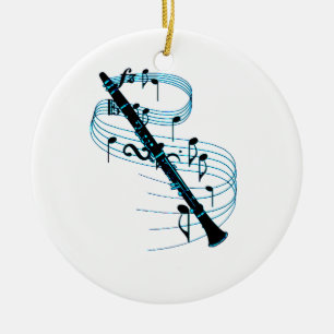 Clarinet Ceramic Ornament