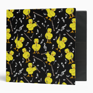 Clarinet Chick Clarinets Music Notes 3 Ring Binder