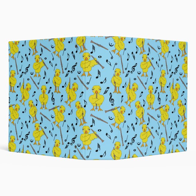 Clarinet Chick Clarinets Music Notes Binder (Background)