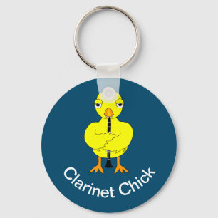 Clarinet Chick Keychain