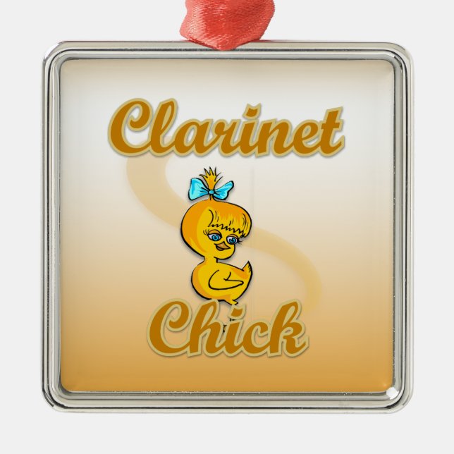 Clarinet Chick Metal Ornament (Front)