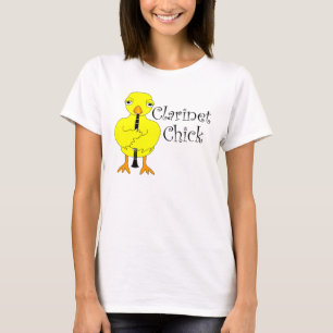 Clarinet Chick Text T-Shirt