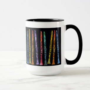 Clarinet Crayons on Black Mug