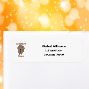 Clarinet Crew Cute Brown Dog Personalize Return