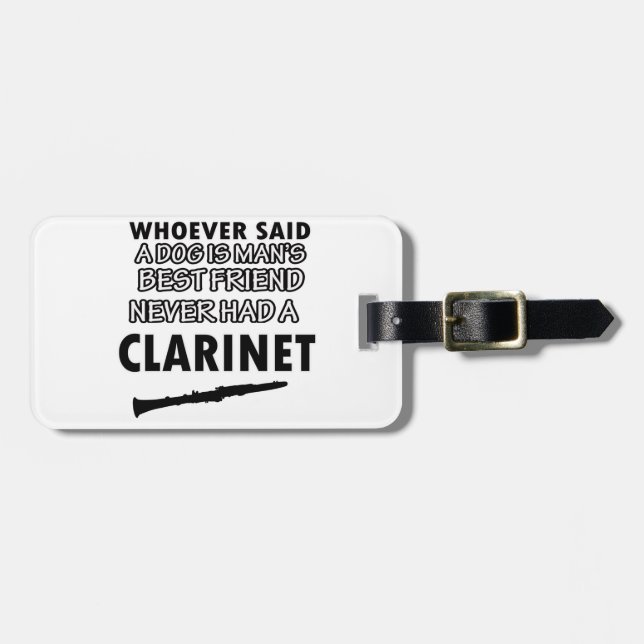 clarinet Designs Luggage Tag (Front Horizontal)