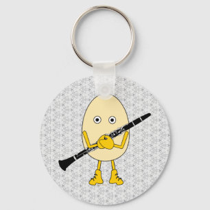 Clarinet Egghead Keychain