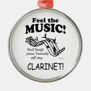 Clarinet Feel The Music Metal Ornament