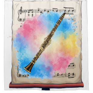 Clarinet Harmony: Colourful Watercolors 