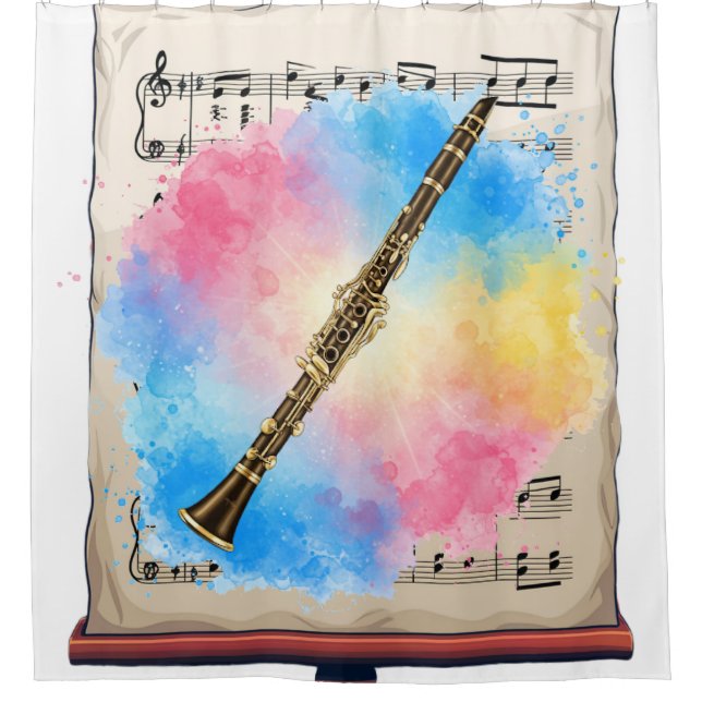 Clarinet Harmony: Colourful Watercolors  (Front)