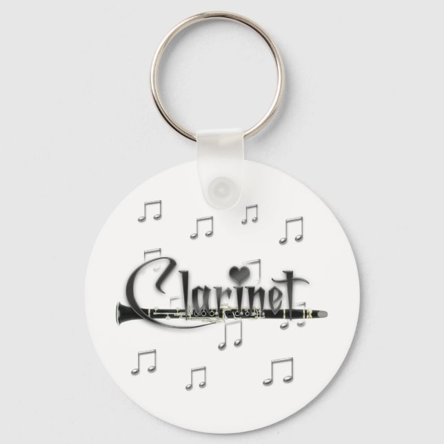 Clarinet I Love Clarinet Keychain (Front)