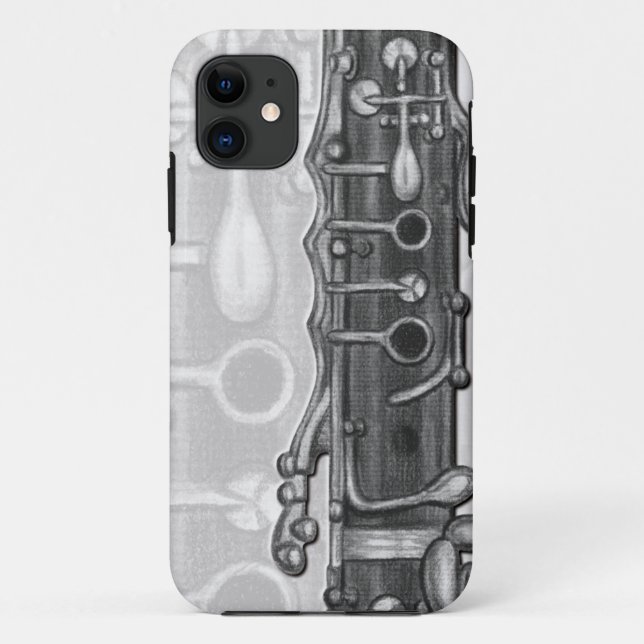 Clarinet in Charcoal iPhone 5/5S Case (Back)