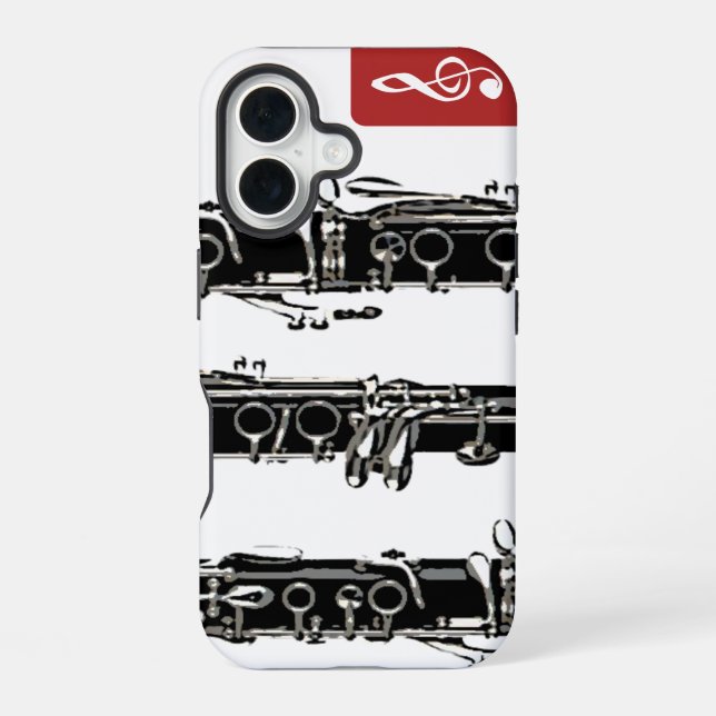 Clarinet iPhone 16 Case (Back)
