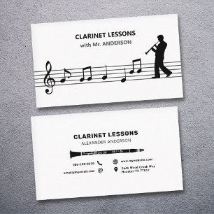 Clarinet Lessons Business Card