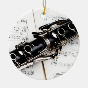 Clarinet Music  Ceramic Ornament