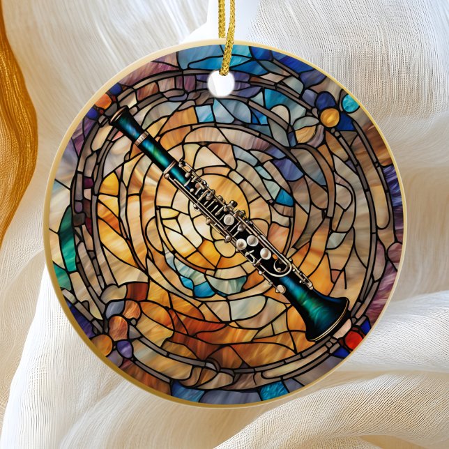 Clarinet Music Instrument Ceramic Ornament (Creator Uploaded)