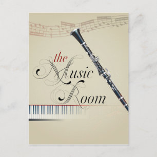 Clarinet Music Room Postcard