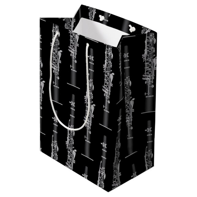 Clarinet Music Teacher Band Musician Medium Gift Bag (Back Angled)