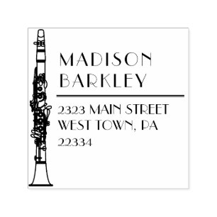 Clarinet Music Teacher Band Musician Self-inking Stamp