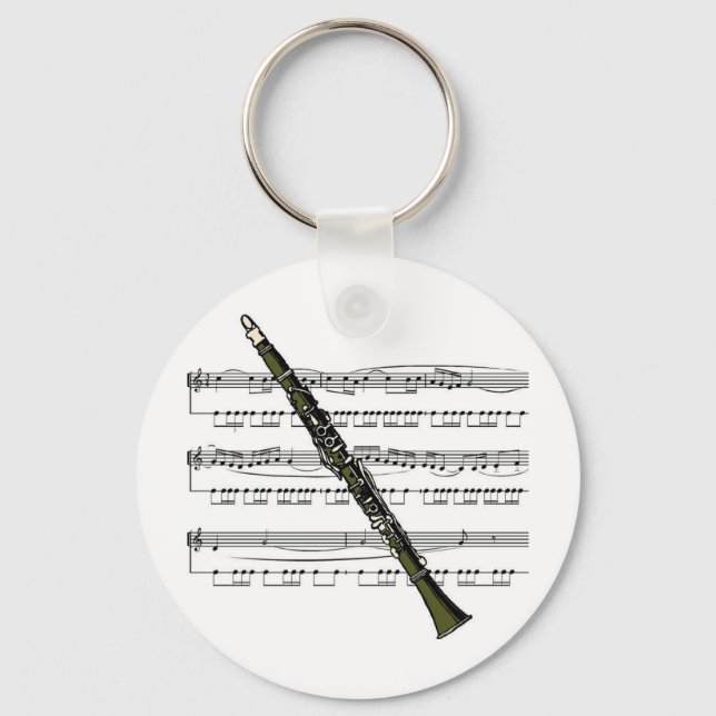 Clarinet musical 09B Keychain (Front)
