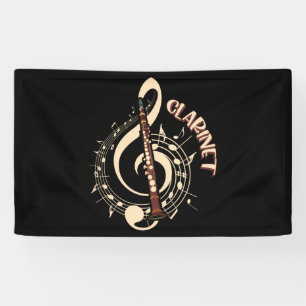 Clarinet Musical Instrument Music Lovers Banner