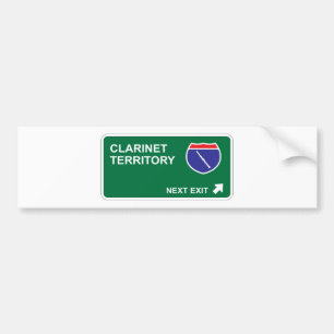 Clarinet Next Exit Bumper Sticker