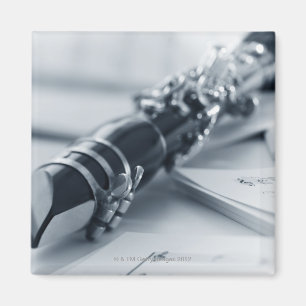 Clarinet on Music Sheets Magnet