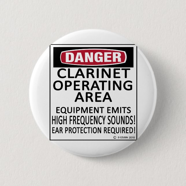 Clarinet Operating Area 2 Inch Round Button (Front)