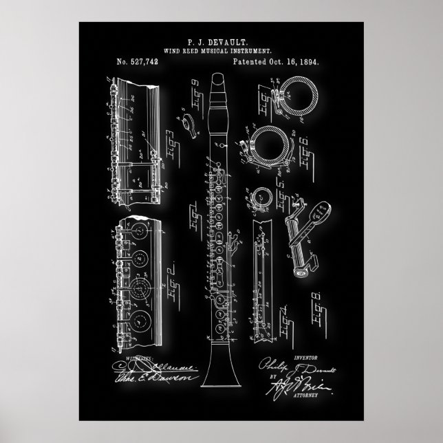Clarinet Patent Poster (Front)