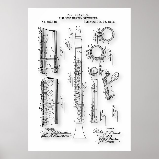 Clarinet Patent Poster (Front)