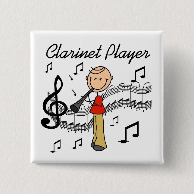Clarinet Player Button (Front)