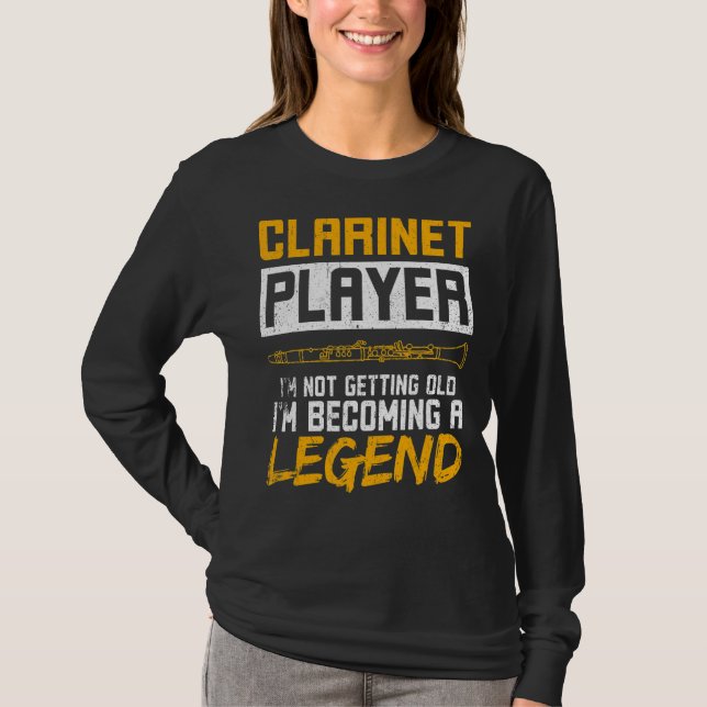 Clarinet Player Clarinet Legend T-Shirt (Front)