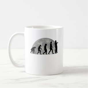 Clarinet Player Evolution Moon Musician Coffee Mug