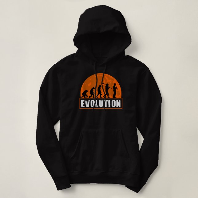 Clarinet Player, Funny Human Evolution Gift3 Hoodie (Design Front)