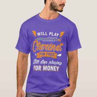 Clarinet Player Music Funny Band boy T-Shirt