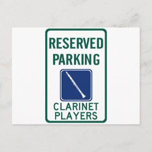 Clarinet Players Parking Postcard