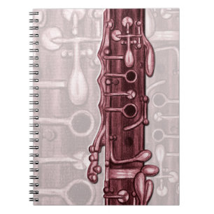 Clarinet Red Music Notebook