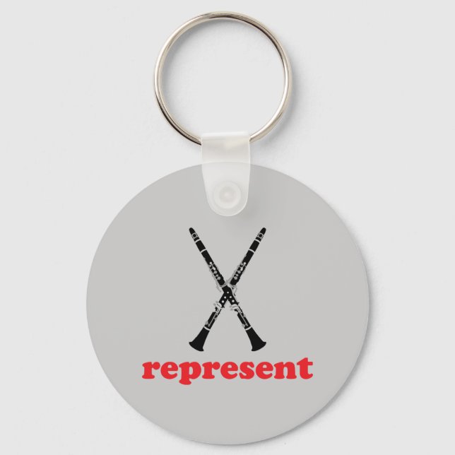 Clarinet Represent Keychain (Front)