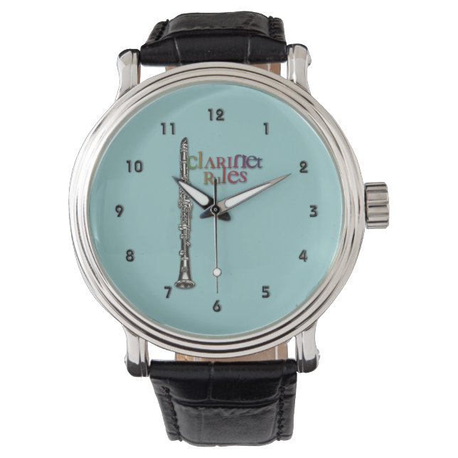 "Clarinet RULES' by Leslie Harlow Watch (Front)