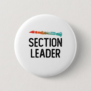 Clarinet Section Leader Marching Band 2 Inch Round Button