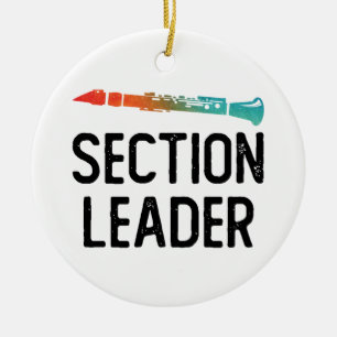 Clarinet Section Leader Marching Band Ceramic Ornament