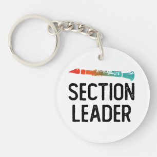 Clarinet Section Leader Marching Band Keychain