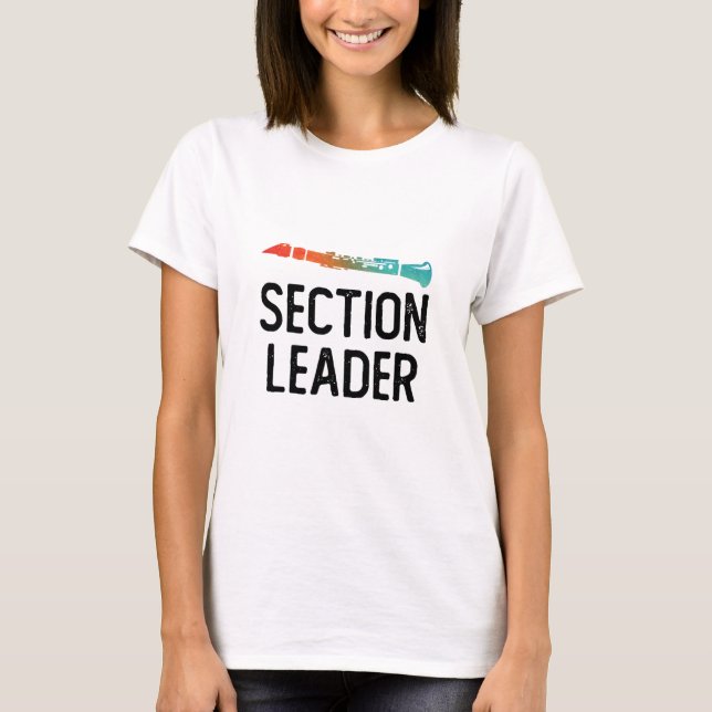 Clarinet Section Leader Marching Band T-Shirt (Front)