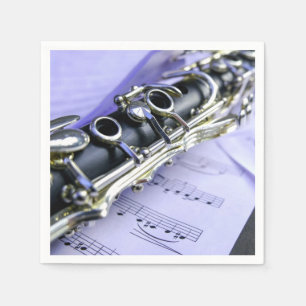 Clarinet Sheet Music Band Orchestra Napkin