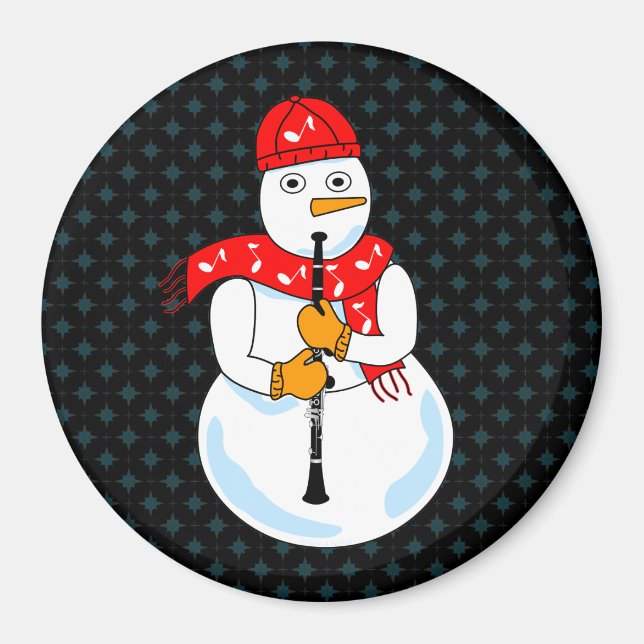 Clarinet Snowman Magnet (Front)