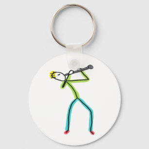 Clarinet Stickman Keychain