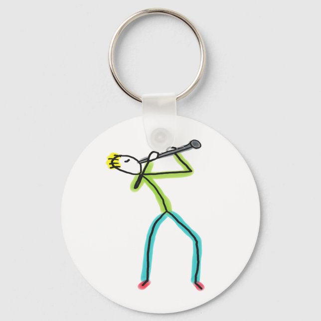Clarinet Stickman Keychain (Front)
