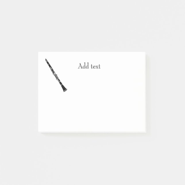 Clarinet template, customizable post-it notes (Front)