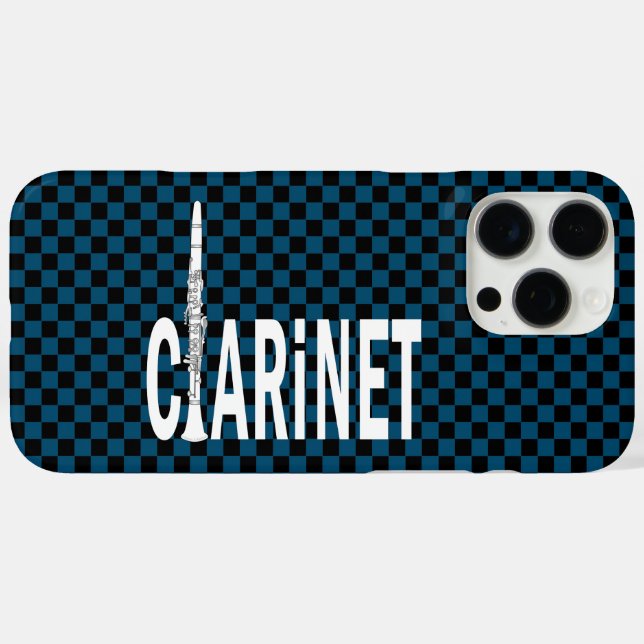 Clarinet Text Case-Mate iPhone Case (Back (Horizontal))